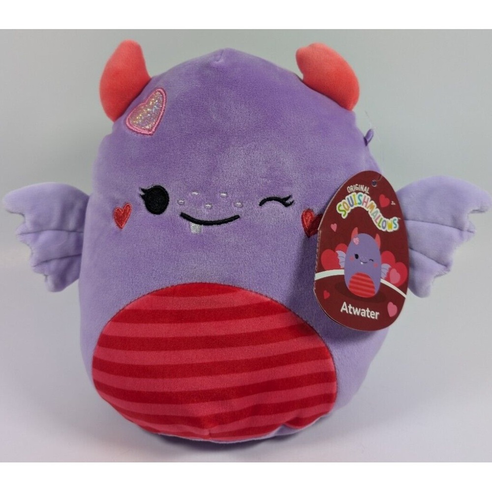Original Squishmallows Atwater The Love Monster 8" Plush Valentine's 2024 w/ Tag